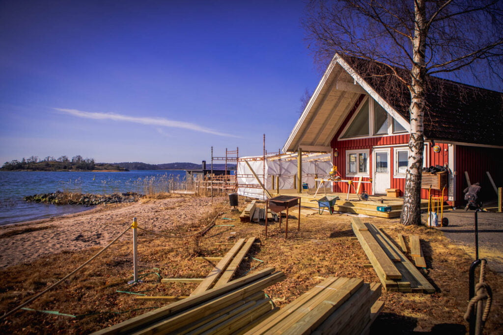 Strandhuset renoveras