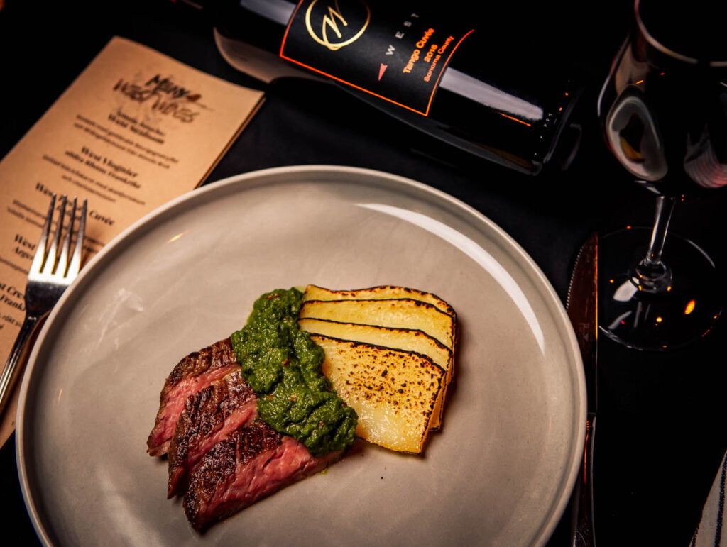 En av rätterna från vinmakarmiddagen