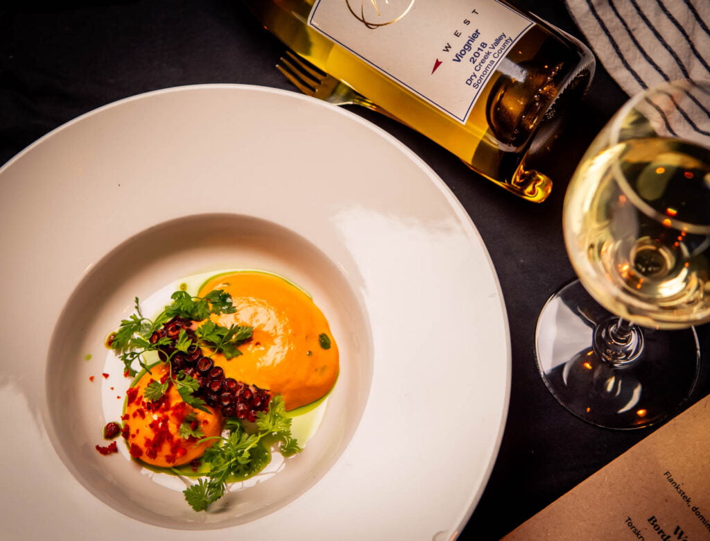 Mellanrätt på West Wines vinmakarmiddag