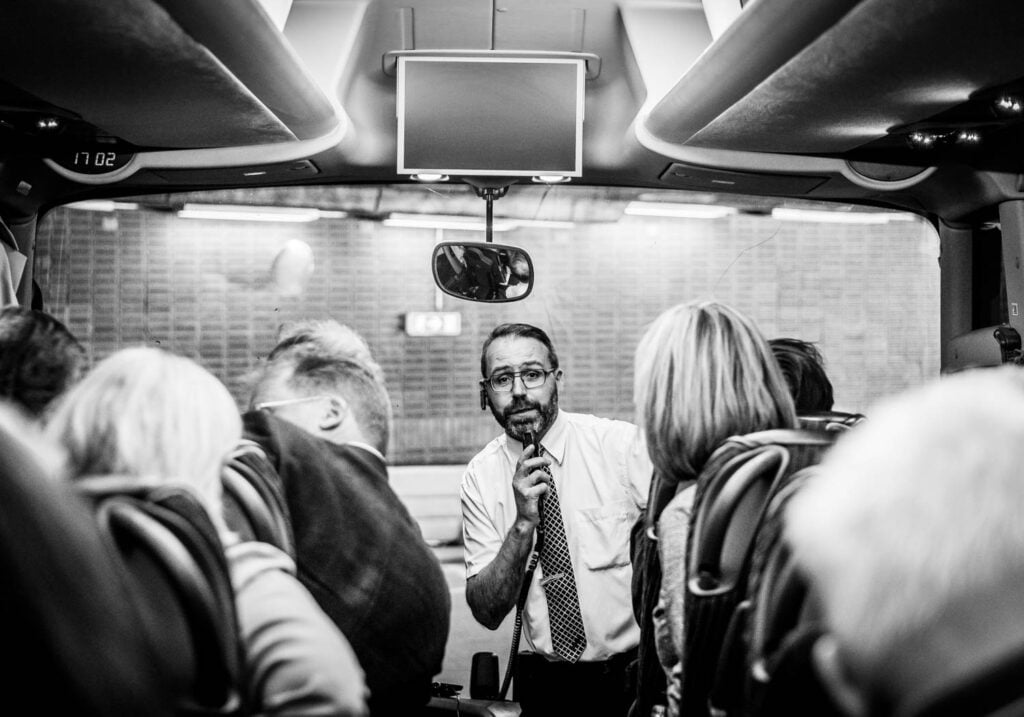 Busschauffören informerar