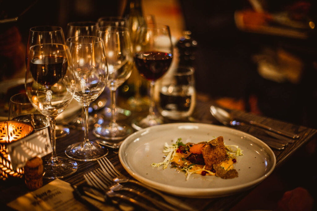 Mellanrätt under tryffelmiddagen med Norbert Lang