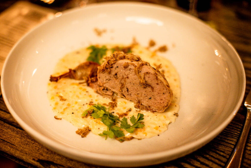 Varmrätt på tryffelmiddagen med Norbert