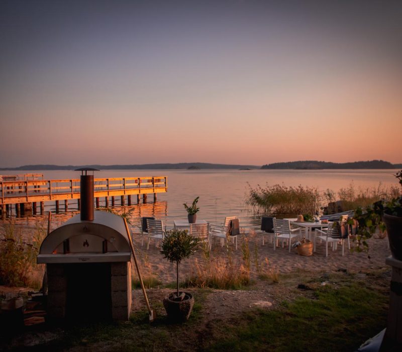 Solnedgång vid stranden