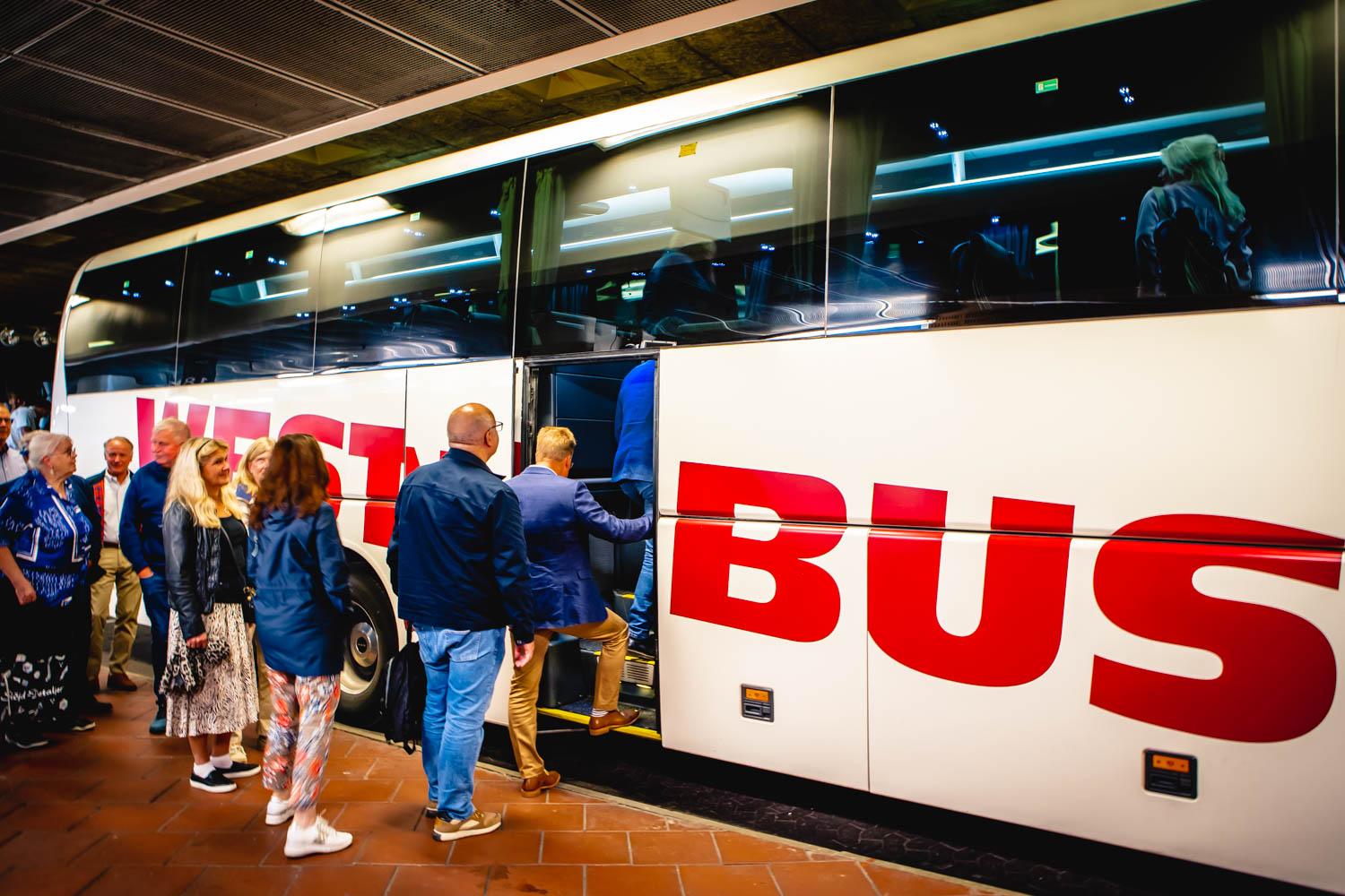 Påstigning på Svartkrogsbussen från Westin Buss på Cityterminalen